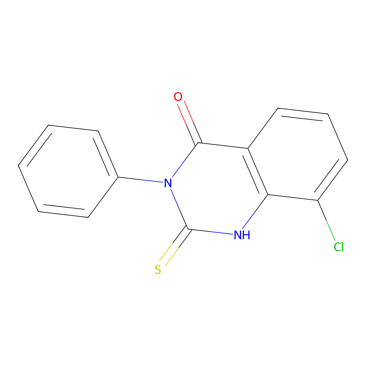 8-chloro-2-mercapto-3-phenylquinazolin-4(3H)-one molecular structure, CAS 429625-88-7