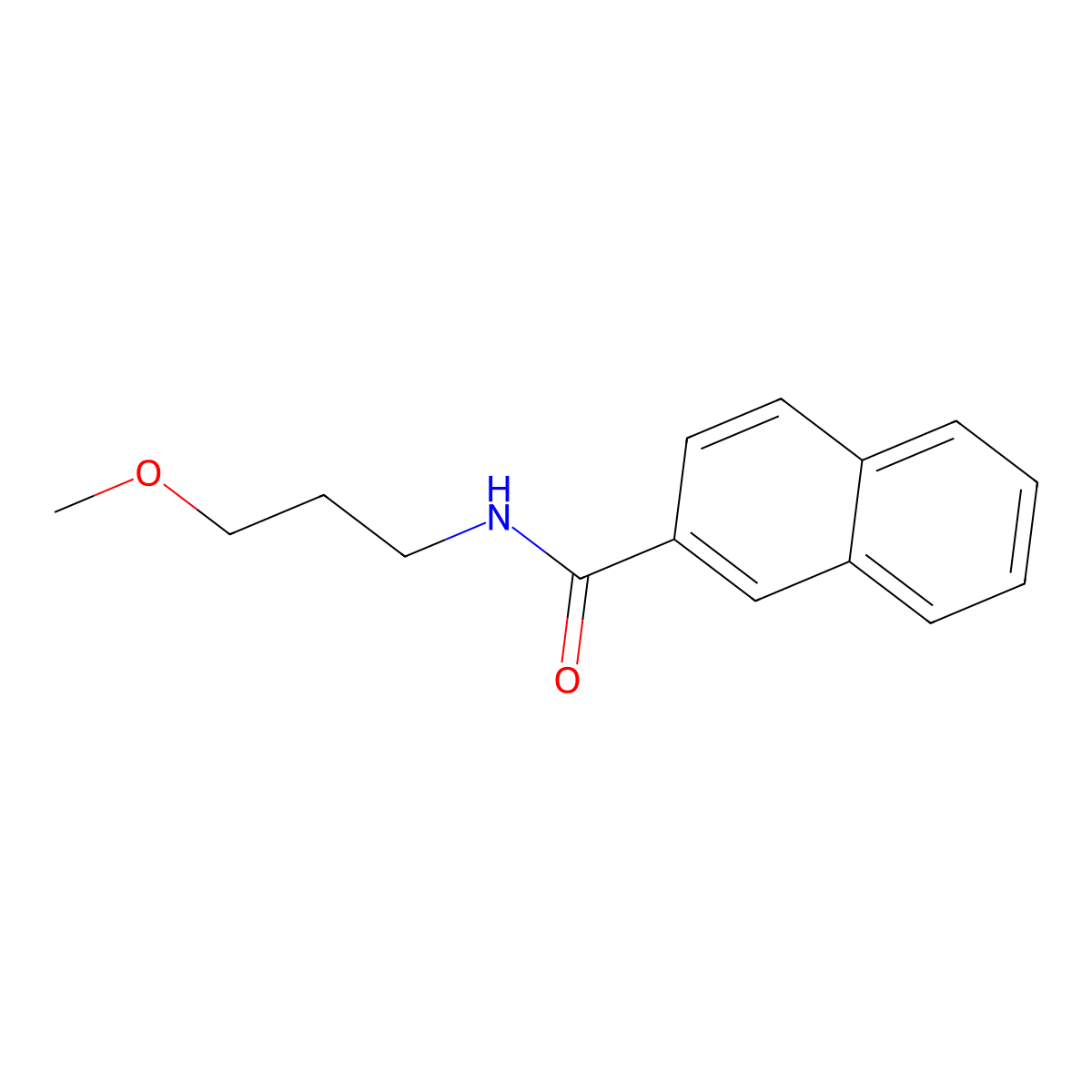 N-(3-methoxypropyl)naphthalene-2-carboxamide molecular structure, CAS 429626-06-2