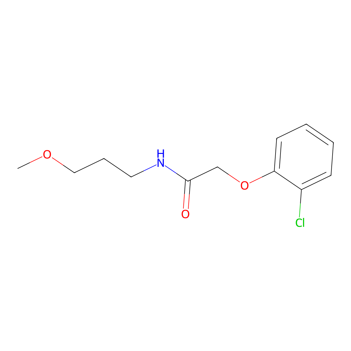 2-(2-chlorophenoxy)-N-(3-methoxypropyl)acetamide molecular structure, CAS 429626-59-5