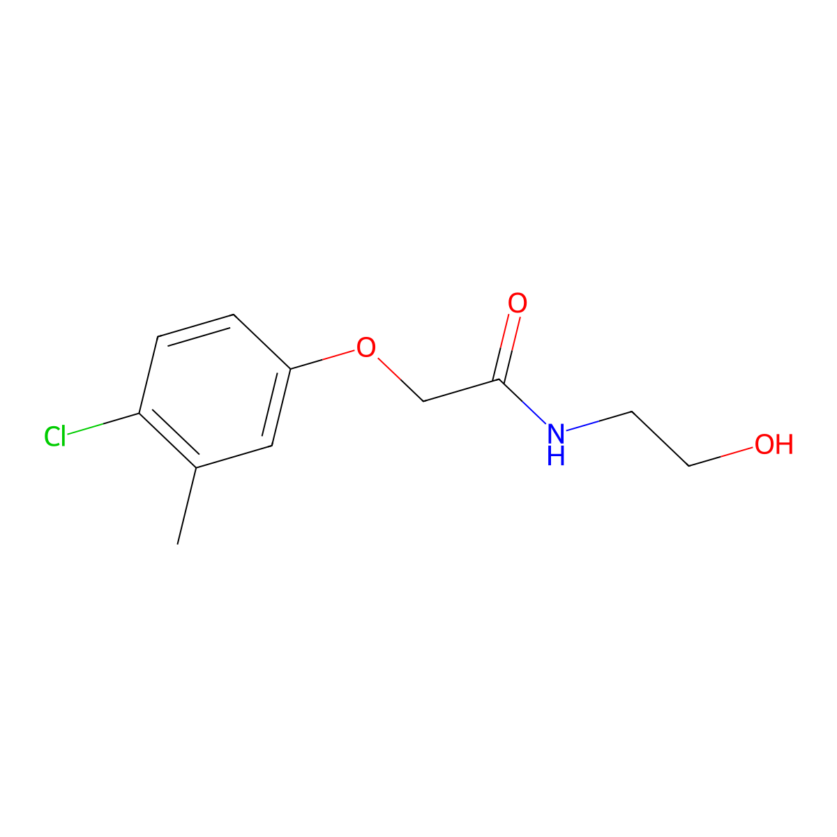 2-(4-chloro-3-methylphenoxy)-N-(2-hydroxyethyl)acetamide molecular structure, CAS 429626-67-5