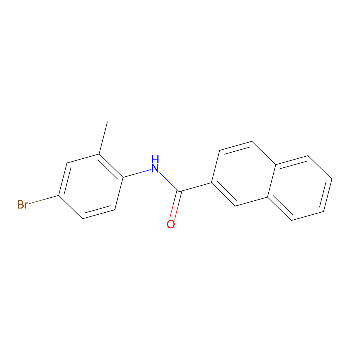 N-(4-bromo-2-methylphenyl)-2-naphthamide molecular structure, CAS 429627-41-8