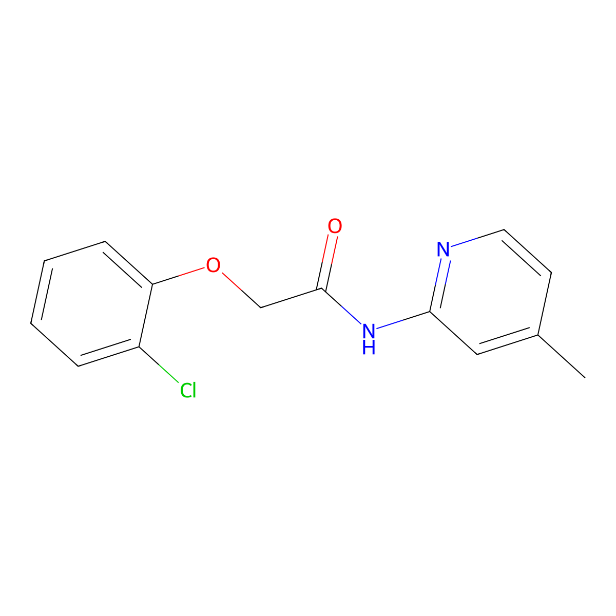 2-(2-chlorophenoxy)-N-(4-methylpyridin-2-yl)acetamide molecular structure, CAS 429627-48-5