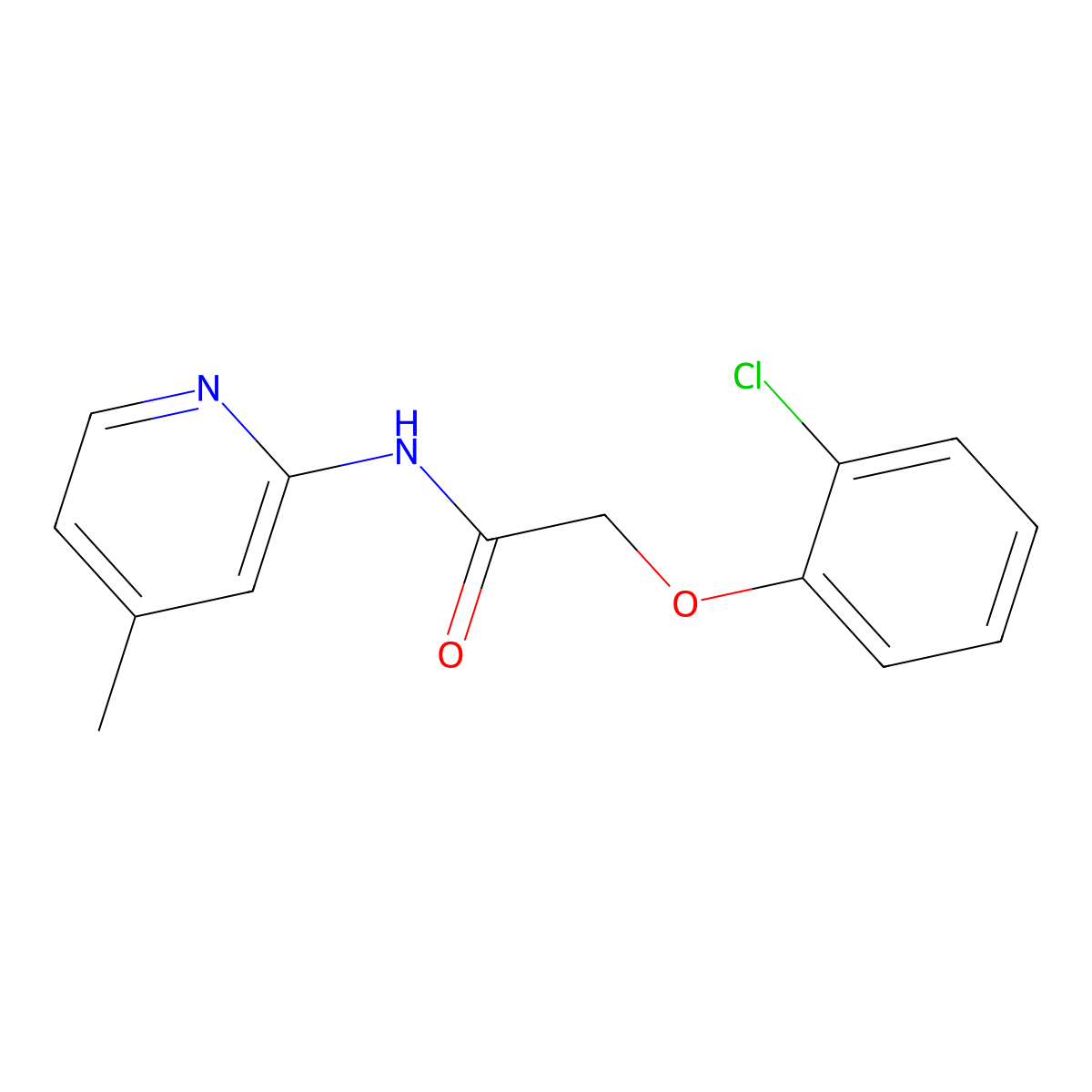 2-(2-chlorophenoxy)-N-(4-methylpyridin-2-yl)acetamide molecular structure, CAS 429627-48-5