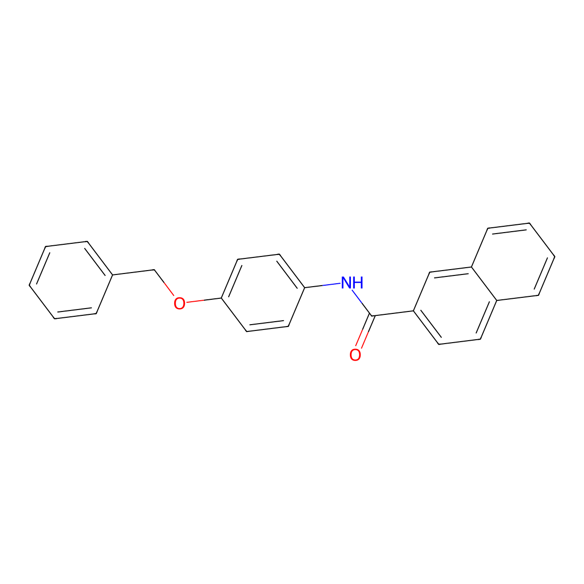 N-(4-phenylmethoxyphenyl)naphthalene-2-carboxamide molecular structure, CAS 429627-66-7