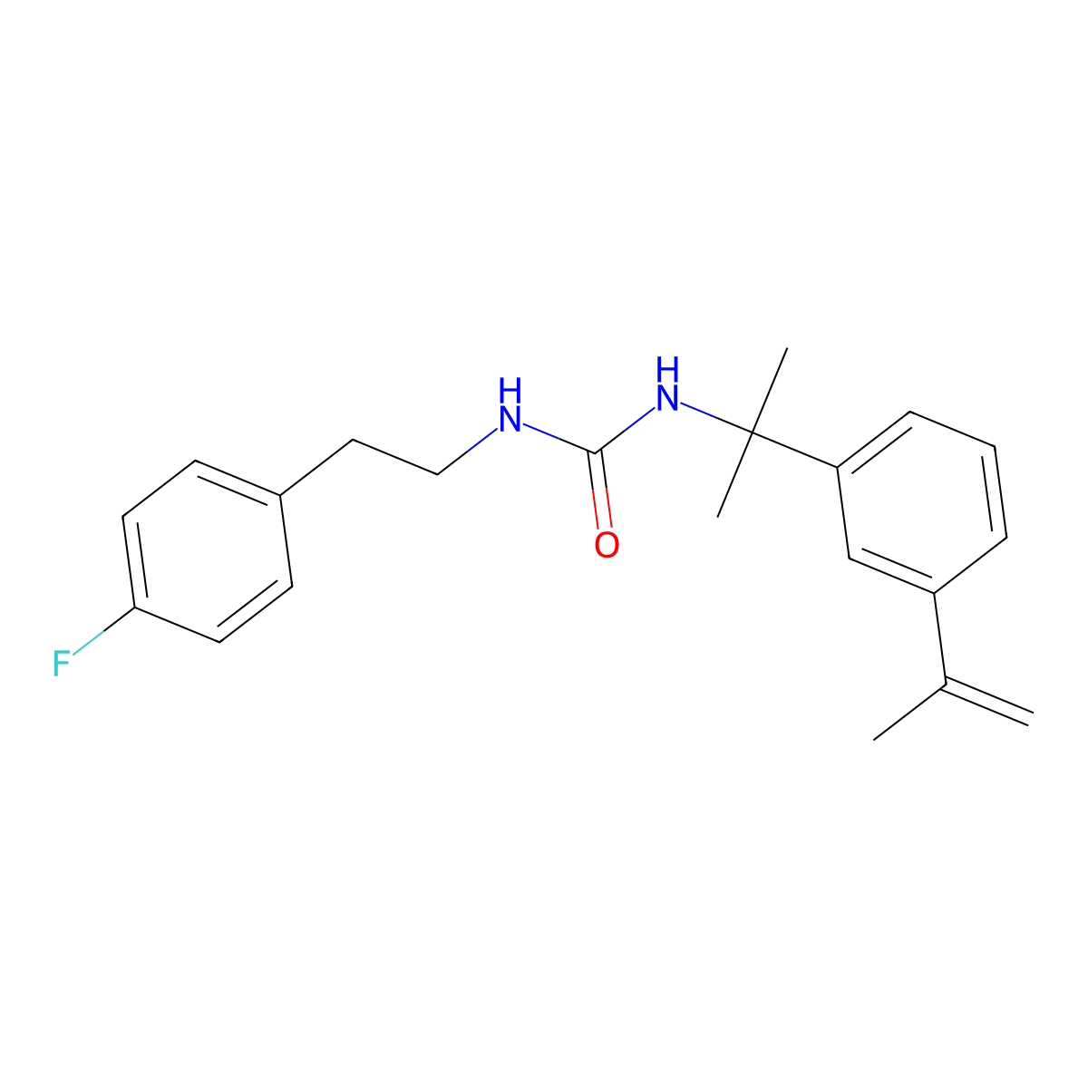 N-[2-(4-fluorophenyl)ethyl]-N'-[1-(3-isopropenylphenyl)-1-methylethyl]urea molecular structure, CAS 429627-68-9