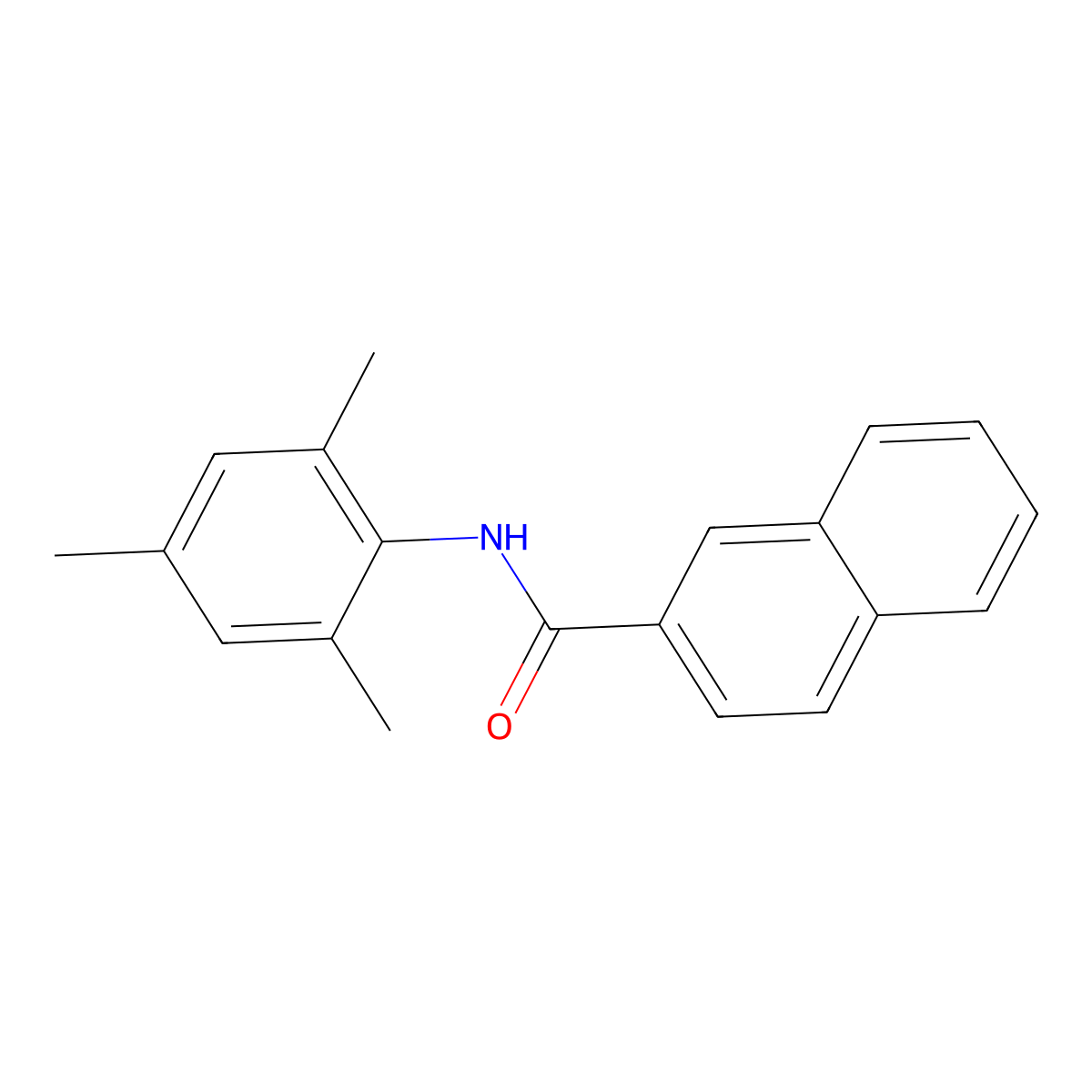 N-(2,4,6-trimethylphenyl)naphthalene-2-carboxamide molecular structure, CAS 429627-86-1