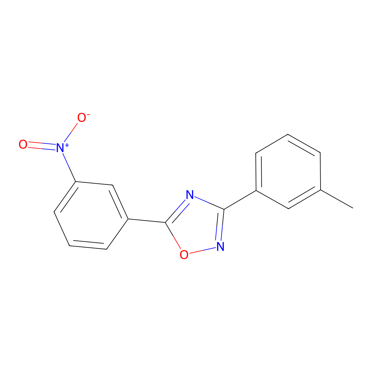 3-(3-Methylphenyl)-5-(3-nitrophenyl)-1,2,4-oxadiazole molecular structure, CAS 429627-92-9