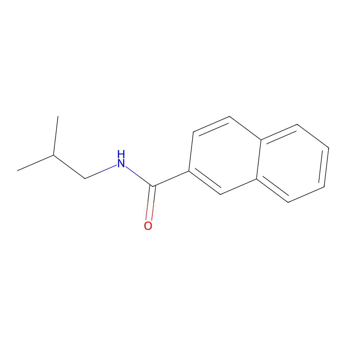 N-(2-methylpropyl)naphthalene-2-carboxamide molecular structure, CAS 429627-93-0
