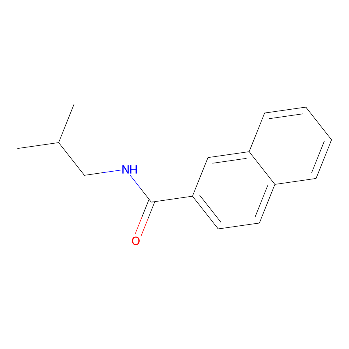N-(2-methylpropyl)naphthalene-2-carboxamide molecular structure, CAS 429627-93-0