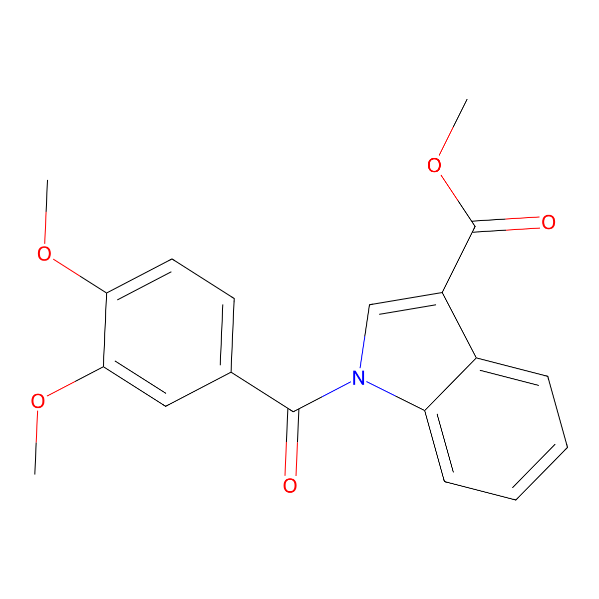 Methyl 1-(3,4-dimethoxybenzoyl)indole-3-carboxylate molecular structure, CAS 429628-01-3