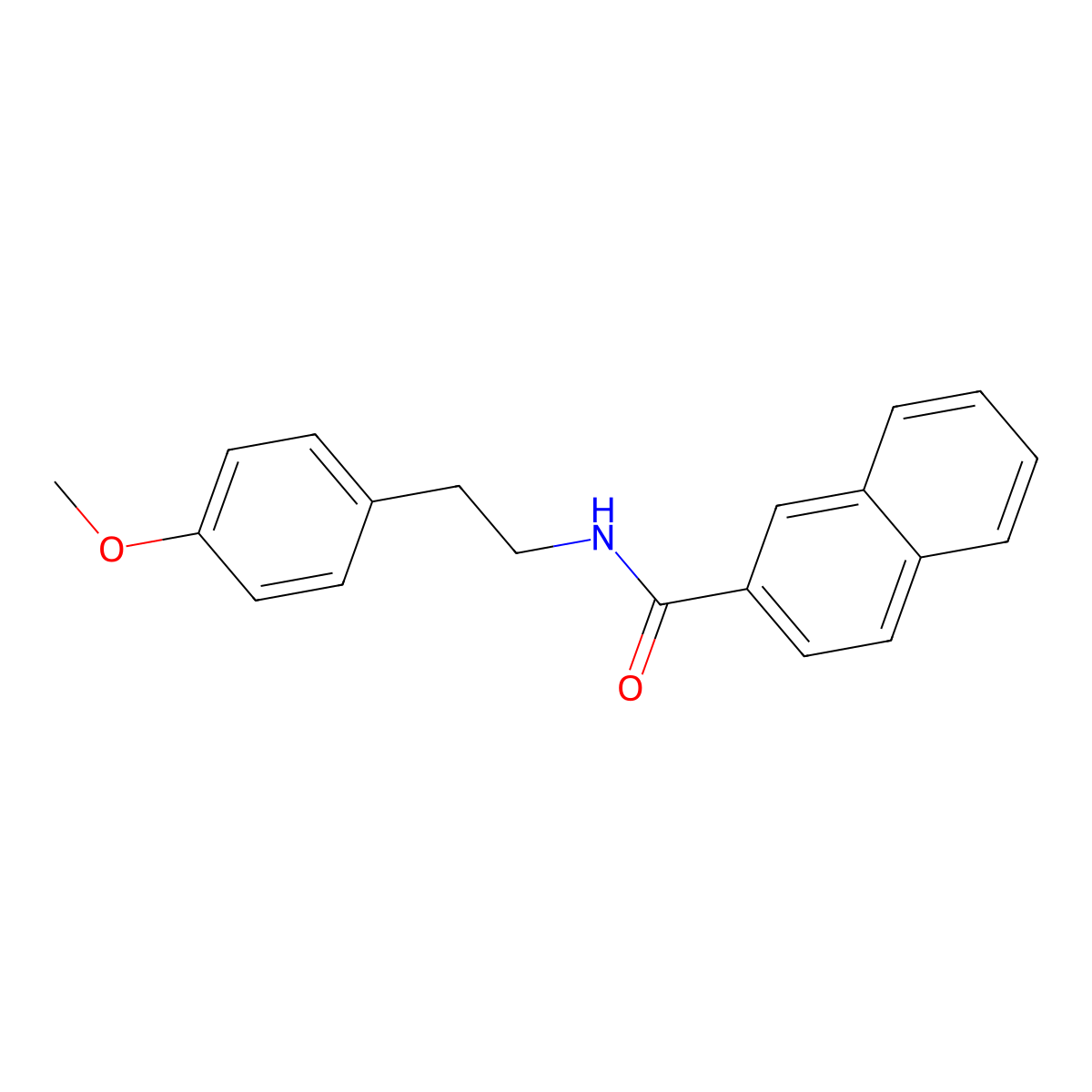 N-[2-(4-methoxyphenyl)ethyl]naphthalene-2-carboxamide molecular structure, CAS 429628-09-1