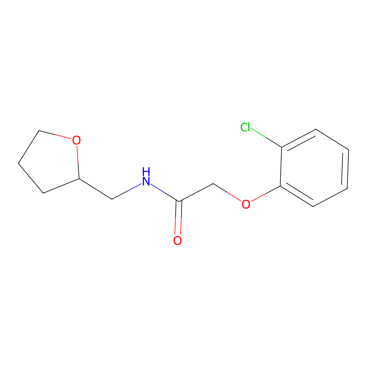 2-(2-chlorophenoxy)-N-(tetrahydrofuran-2-ylmethyl)acetamide molecular structure, CAS 429628-46-6