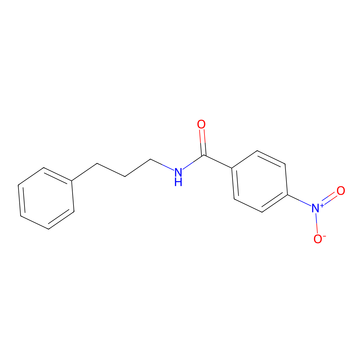 4-nitro-N-(3-phenylpropyl)benzamide molecular structure, CAS 429628-68-2