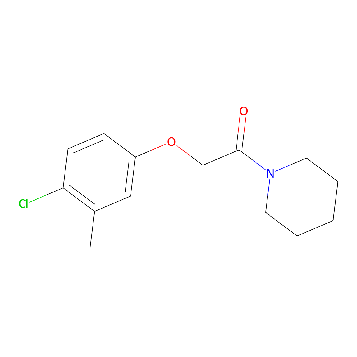 1-[(4-Chloro-3-methylphenoxy)acetyl]piperidine molecular structure, CAS 429628-92-2