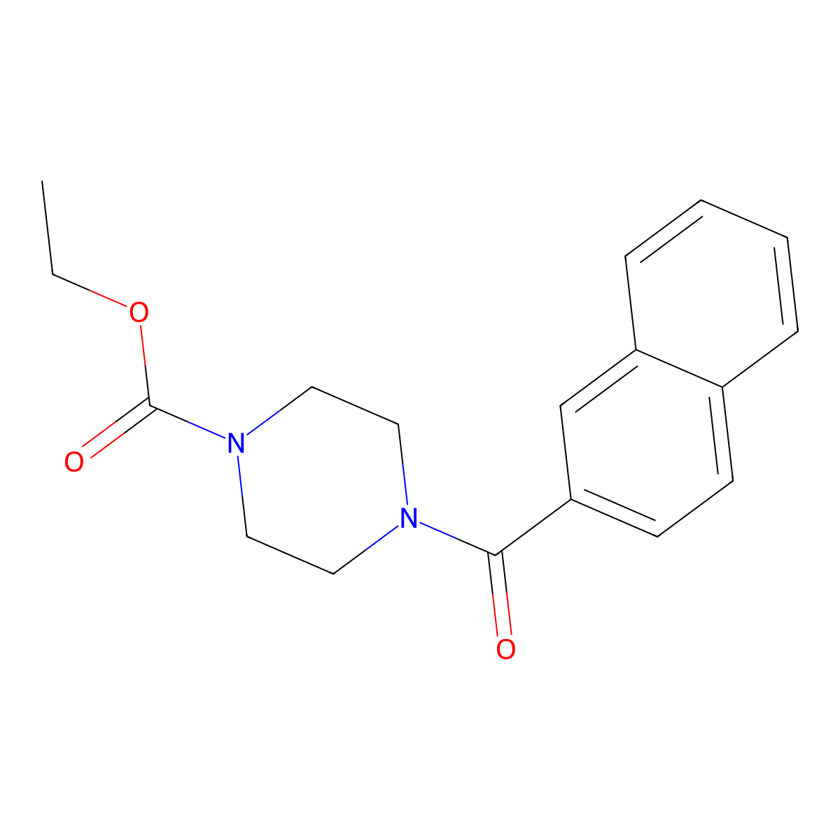 4-(Naphthalene-2-carbonyl)-piperazine-1-carboxylic acid ethyl ester molecular structure, CAS 429629-04-9