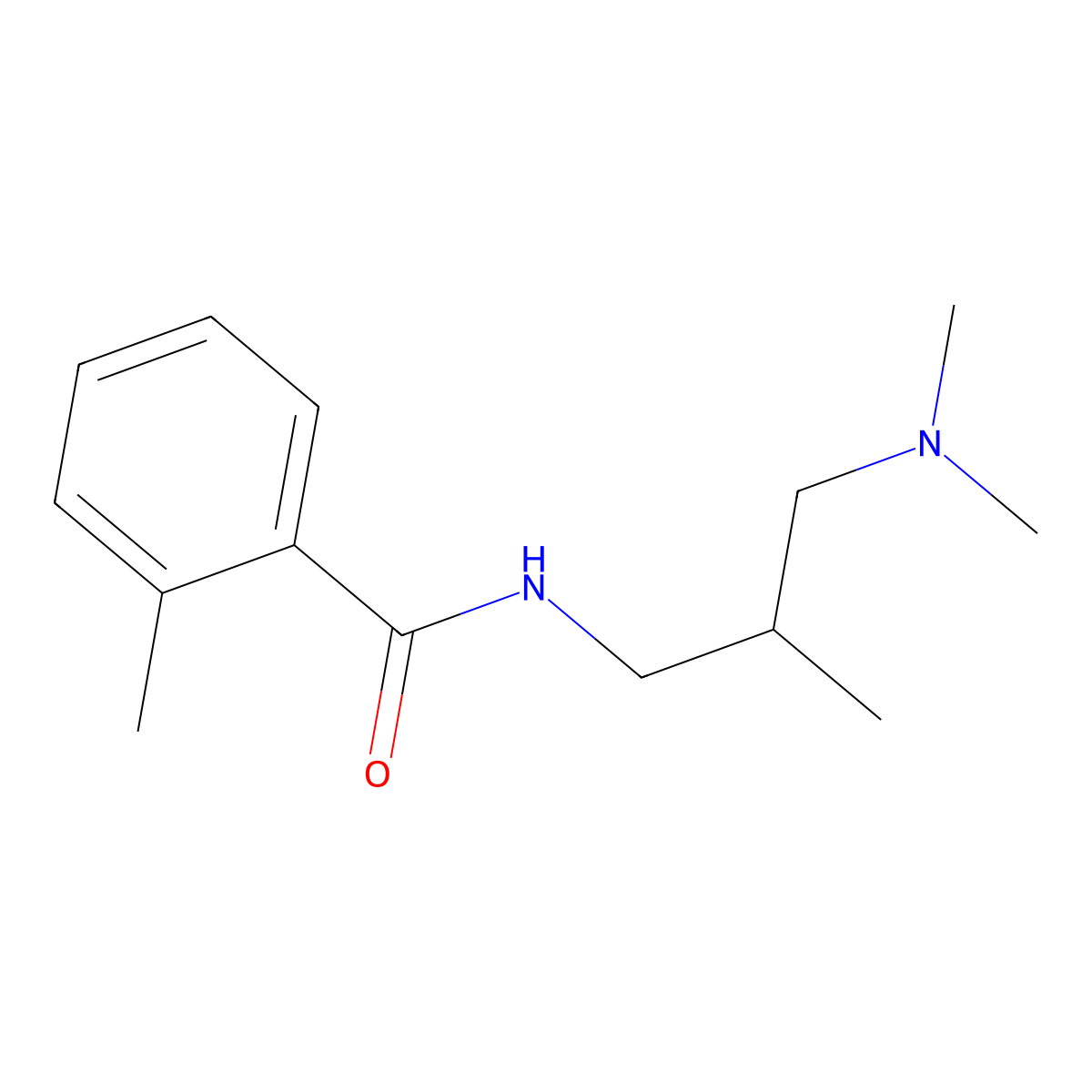 N-[3-(dimethylamino)-2-methylpropyl]-2-methylbenzamide molecular structure, CAS 429629-12-9