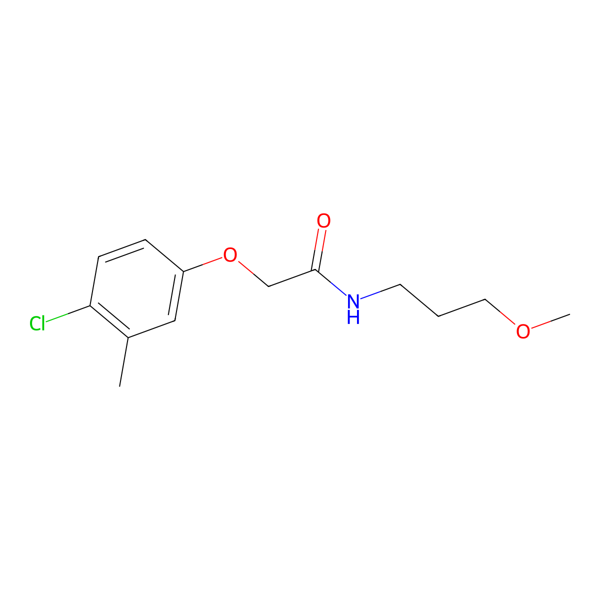 2-(4-chloro-3-methylphenoxy)-N-(3-methoxypropyl)acetamide molecular structure, CAS 429629-22-1