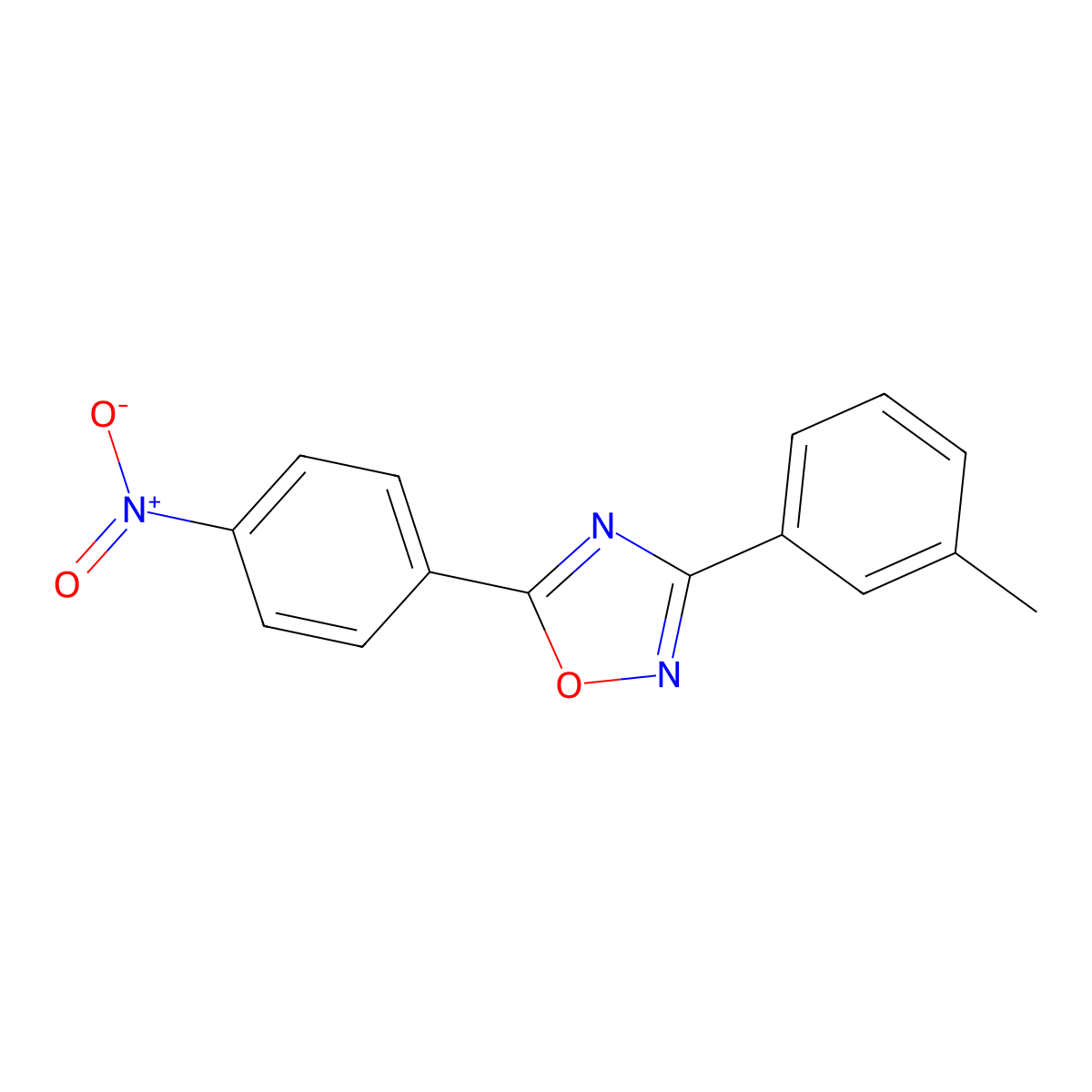 3-(3-Methylphenyl)-5-(4-nitrophenyl)-1,2,4-oxadiazole molecular structure, CAS 429629-46-9