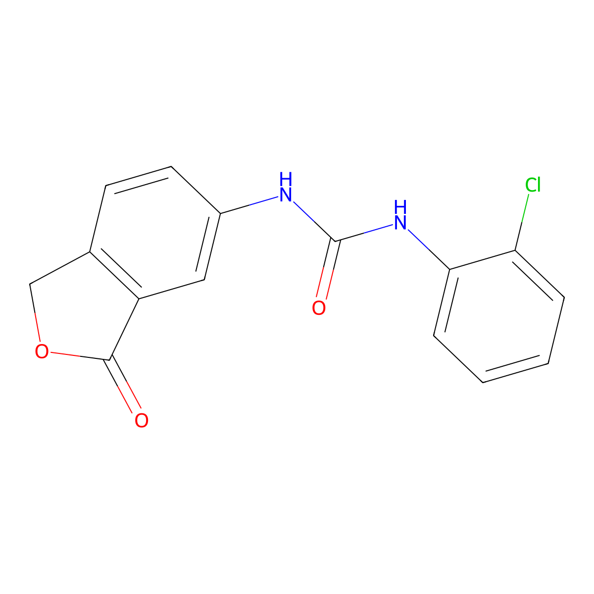 1-(2-chlorophenyl)-3-(3-oxo-1H-2-benzofuran-5-yl)urea molecular structure, CAS 429629-52-7