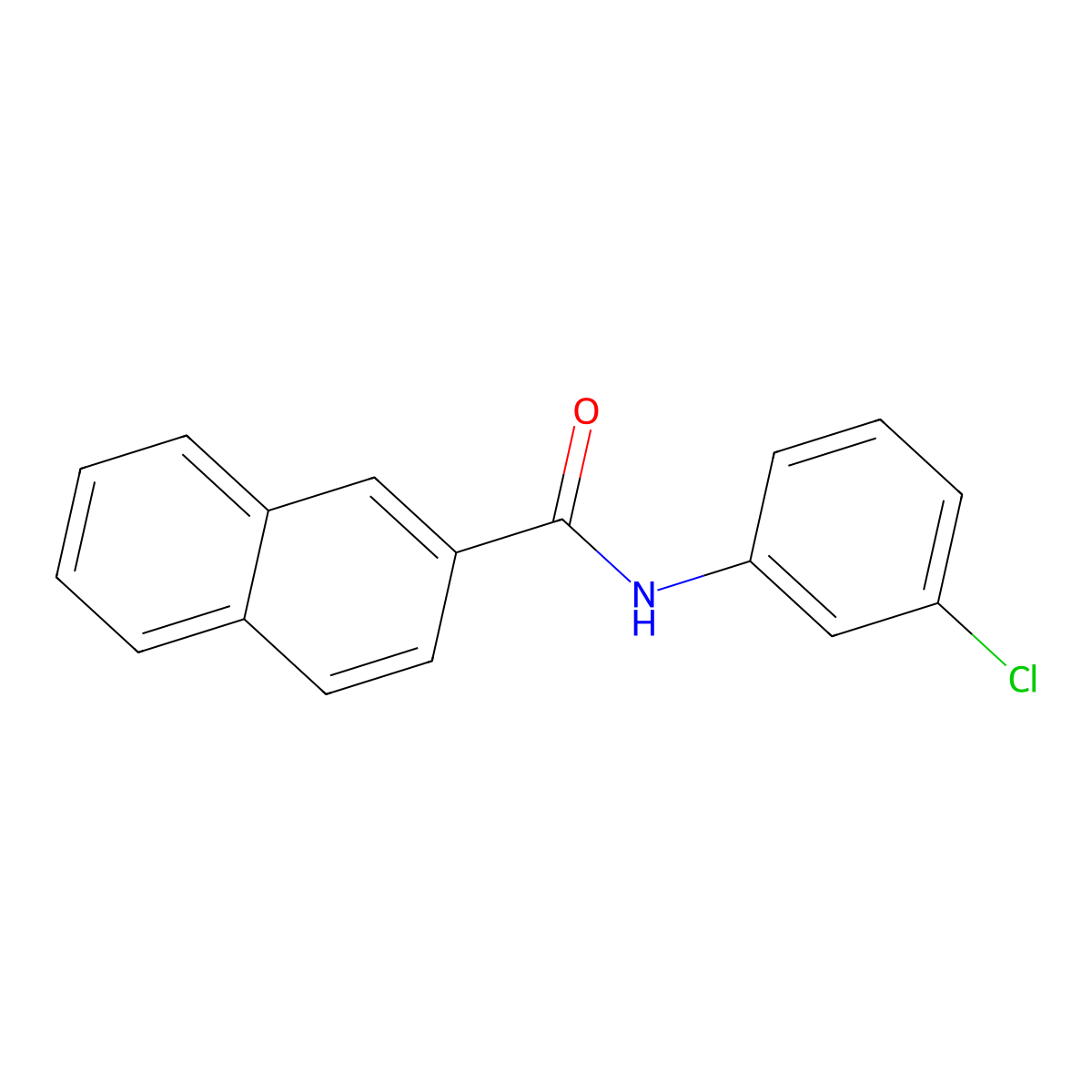 N-(3-chlorophenyl)naphthalene-2-carboxamide molecular structure, CAS 429629-56-1