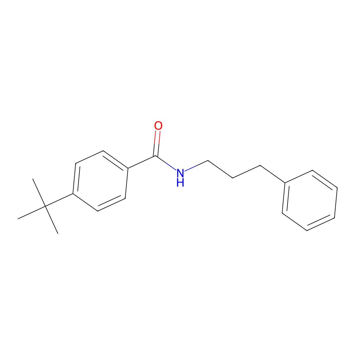 4-tert-butyl-N-(3-phenylpropyl)benzamide molecular structure, CAS 429629-58-3