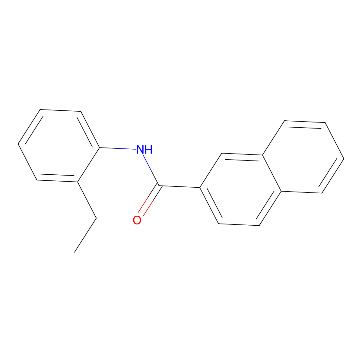 N-(2-ethylphenyl)naphthalene-2-carboxamide molecular structure, CAS 429629-69-6