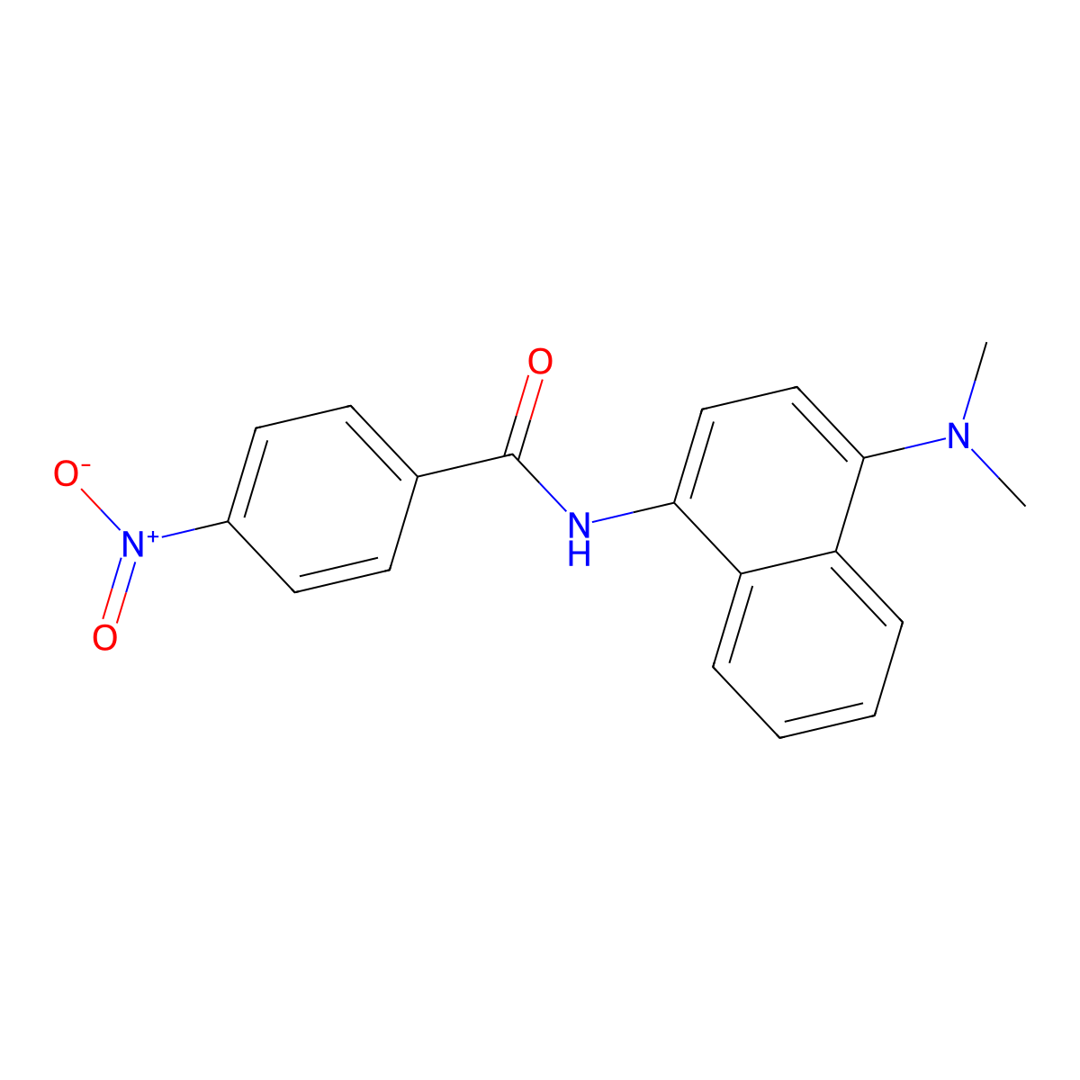 N-[4-(dimethylamino)naphthalen-1-yl]-4-nitrobenzamide molecular structure, CAS 429630-19-3