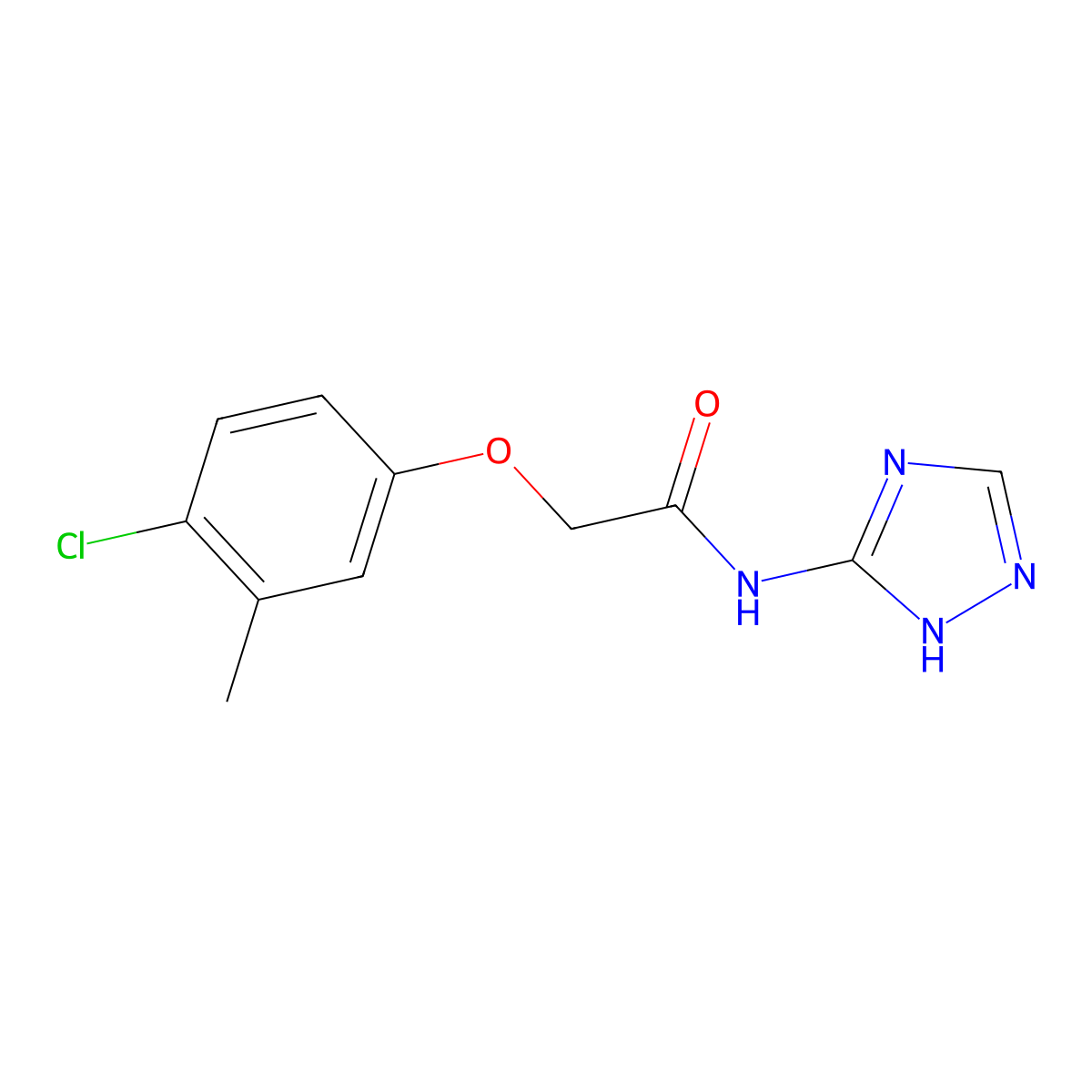 2-(4-chloro-3-methylphenoxy)-N-(1H-1,2,4-triazol-5-yl)acetamide molecular structure, CAS 429630-22-8