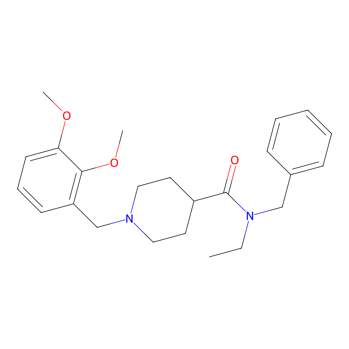 N-benzyl-1-(2,3-dimethoxybenzyl)-N-ethylpiperidine-4-carboxamide molecular structure, CAS 429630-23-9