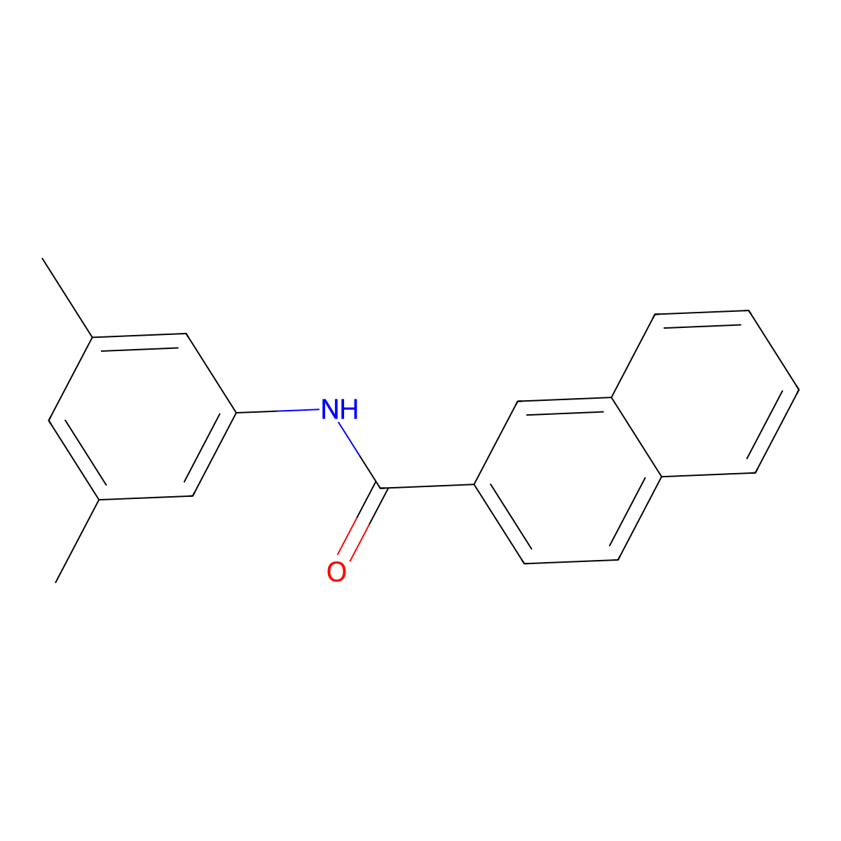N-(3,5-dimethylphenyl)-2-naphthamide molecular structure, CAS 429630-46-6