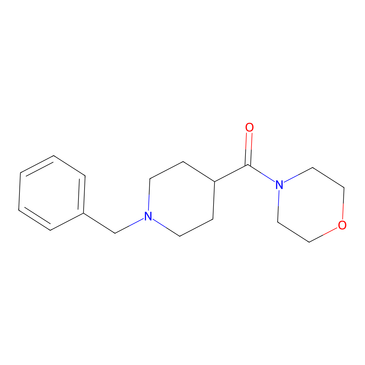 (1-Benzylpiperidin-4-yl)-morpholin-4-ylmethanone molecular structure, CAS 429630-59-1