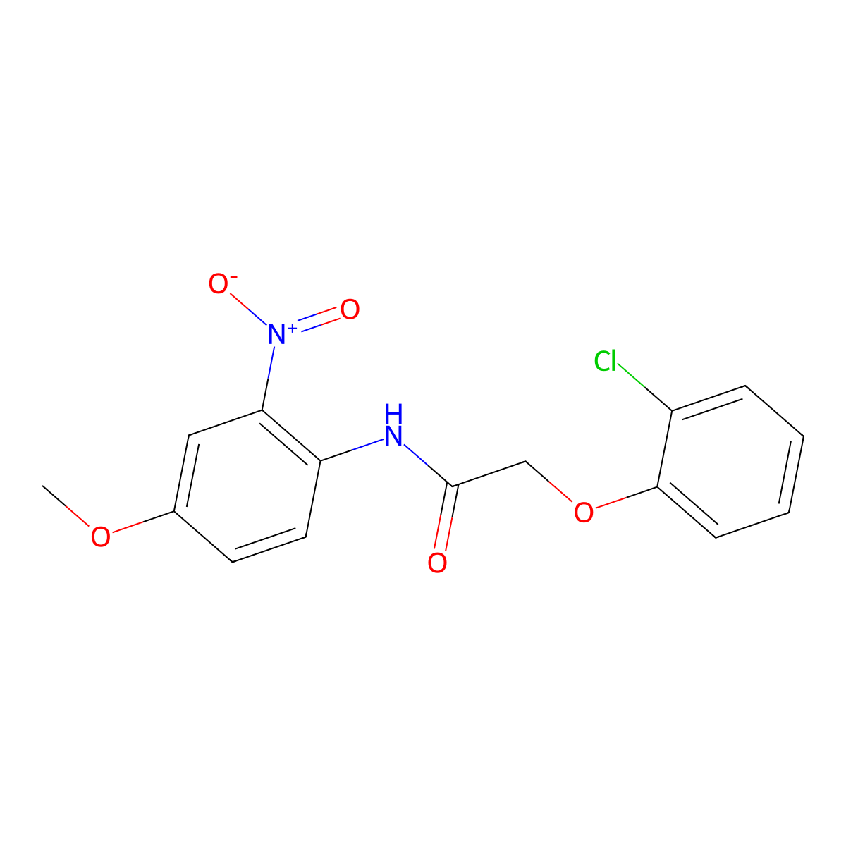 2-(2-chlorophenoxy)-N-(4-methoxy-2-nitrophenyl)acetamide molecular structure, CAS 429632-45-1