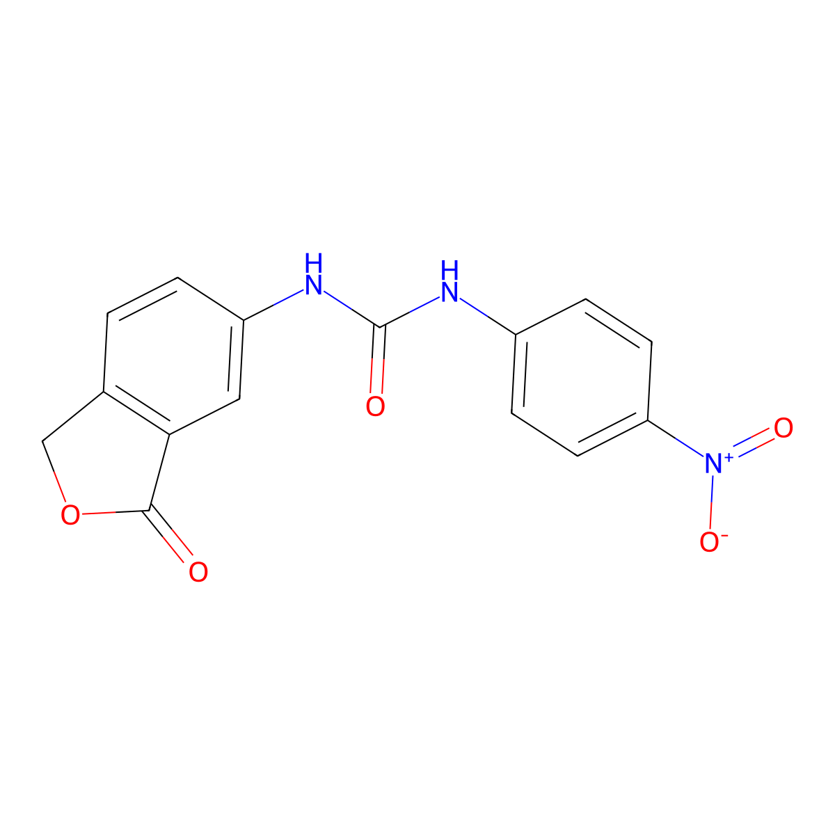 1-(4-nitrophenyl)-3-(3-oxo-1H-2-benzofuran-5-yl)urea molecular structure, CAS 429633-11-4