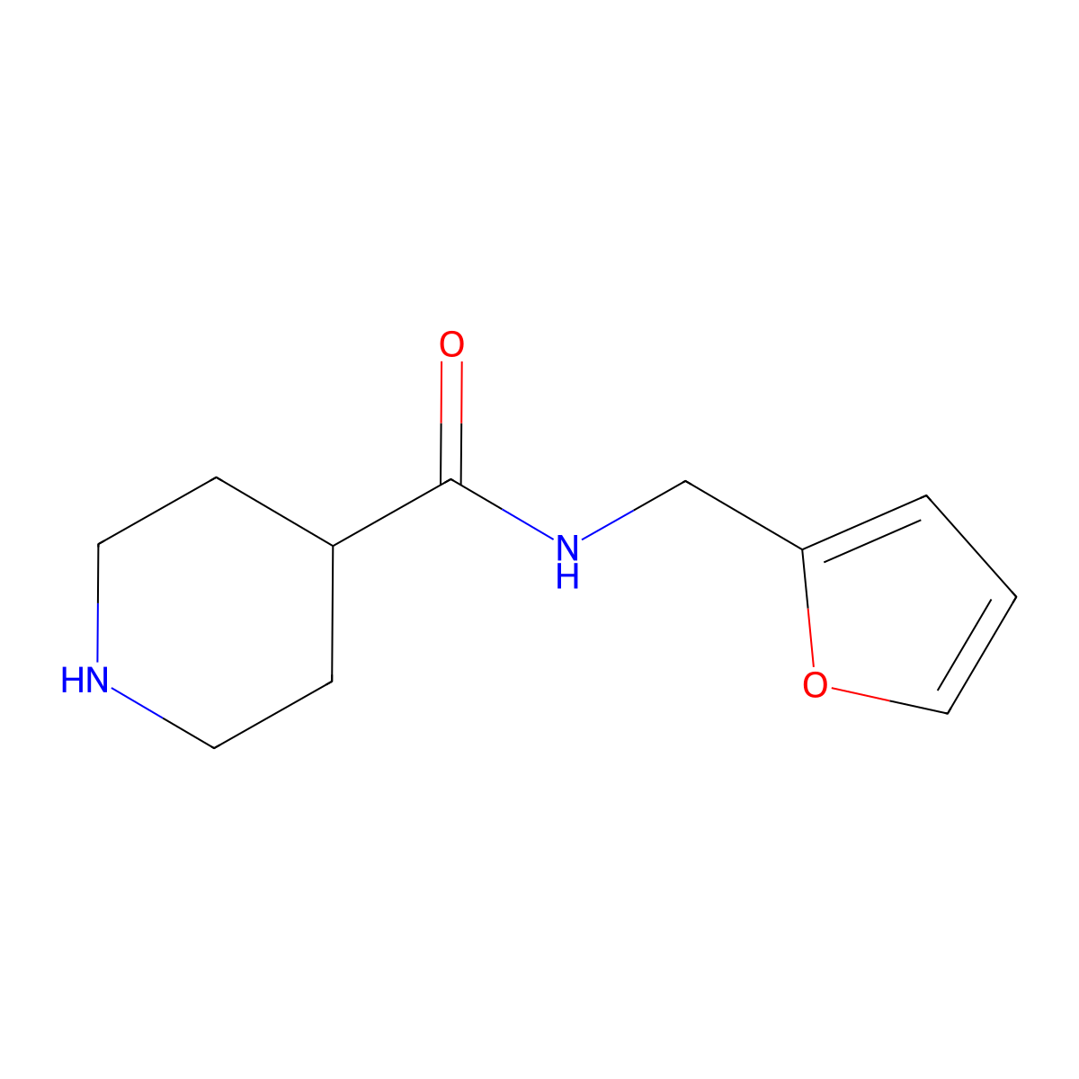 N-(2-furylmethyl)piperidine-4-carboxamide molecular structure, CAS 429633-39-6