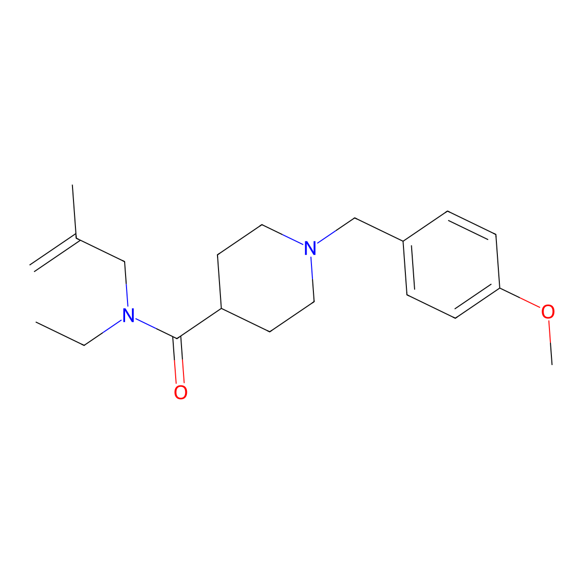 N-ethyl-1-(4-methoxybenzyl)-N-(2-methylprop-2-en-1-yl)piperidine-4-carboxamide molecular structure, CAS 429633-40-9