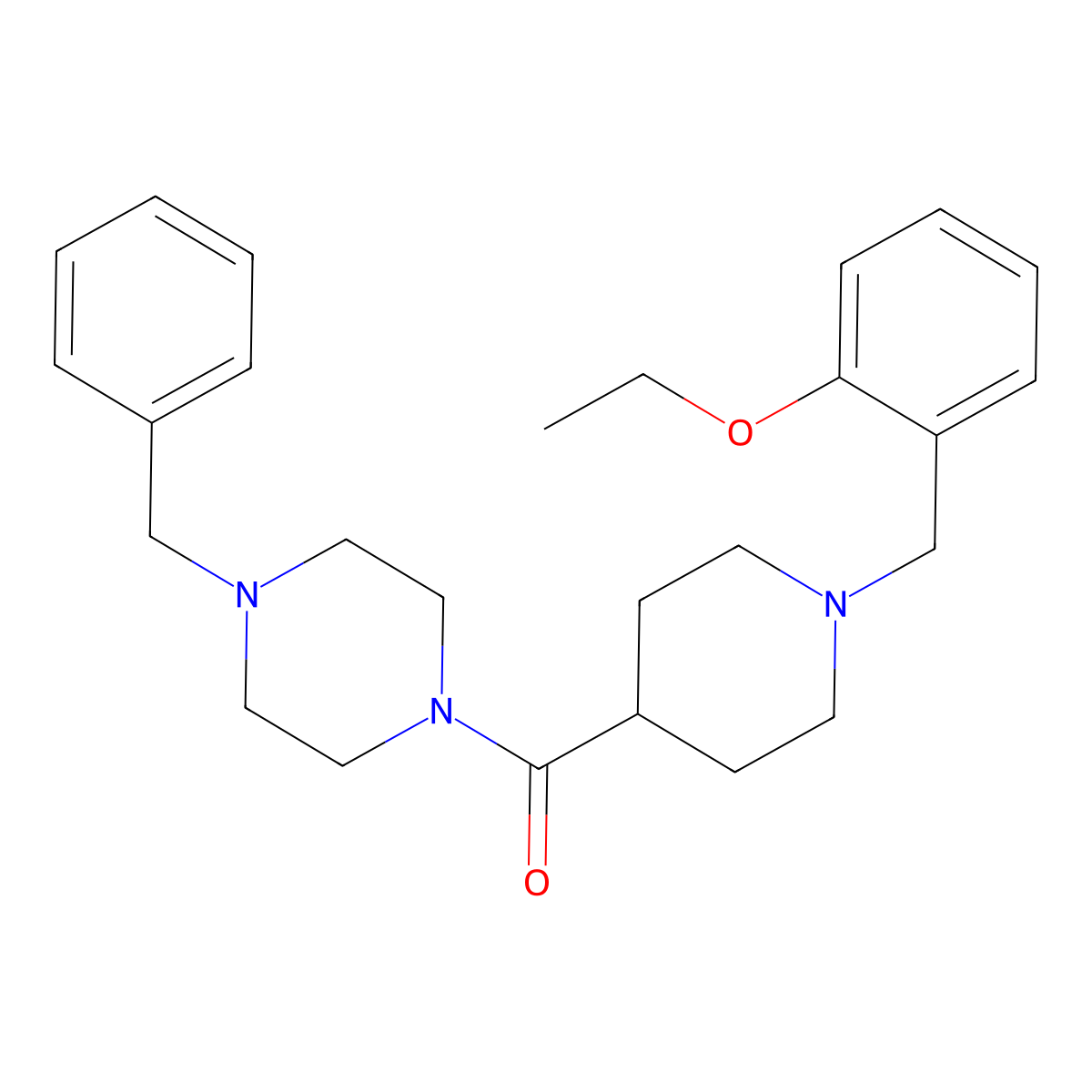 (4-Benzylpiperazin-1-yl)[1-(2-ethoxybenzyl)piperidin-4-yl]methanone molecular structure, CAS 429635-65-4