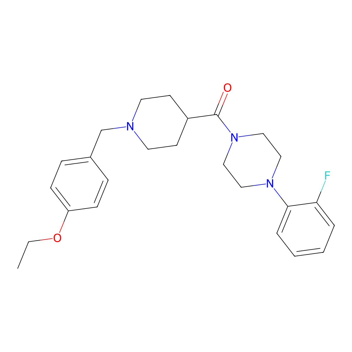 [1-(4-Ethoxybenzyl)piperidin-4-yl][4-(2-fluorophenyl)piperazin-1-yl]methanone molecular structure, CAS 429637-87-6