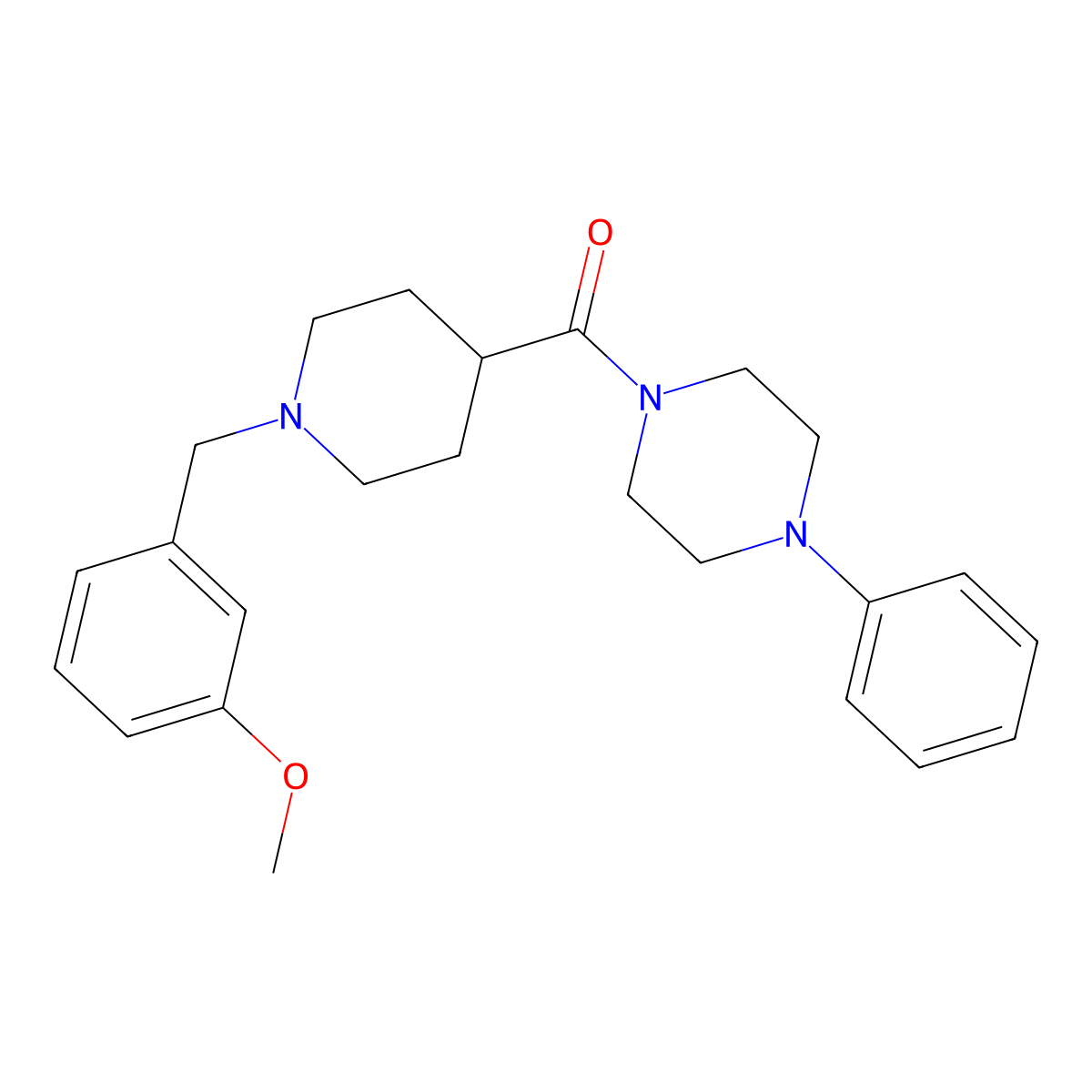 [1-(3-Methoxybenzyl)piperidin-4-yl](4-phenylpiperazin-1-yl)methanone molecular structure, CAS 429638-47-1