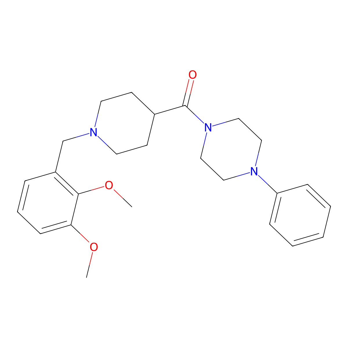 [1-(2,3-Dimethoxybenzyl)piperidin-4-yl](4-phenylpiperazin-1-yl)methanone molecular structure, CAS 429638-60-8