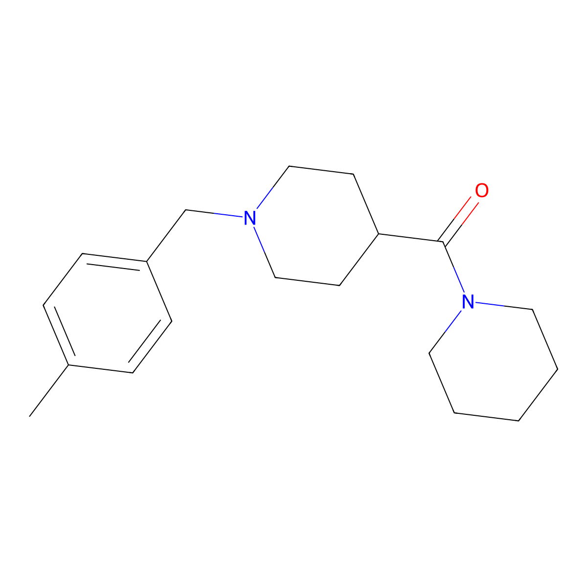 [1-(4-Methylbenzyl)piperidin-4-yl](piperidin-1-yl)methanone molecular structure, CAS 429639-00-9