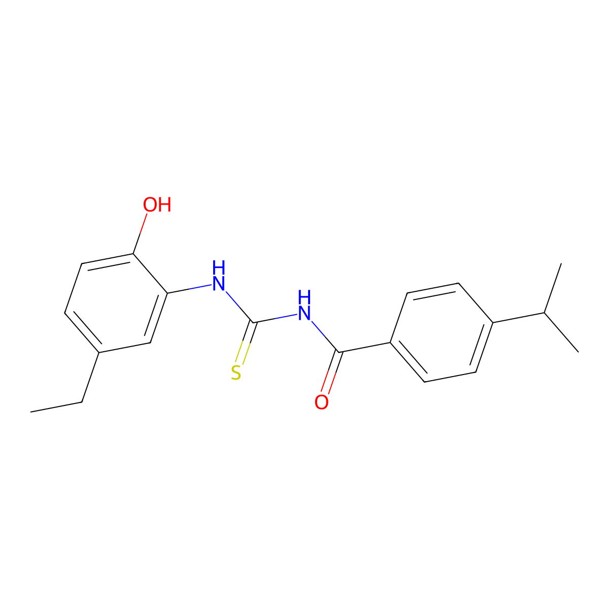 N-[(5-ethyl-2-hydroxyphenyl)carbamothioyl]-4-propan-2-ylbenzamide molecular structure, CAS 429639-65-6