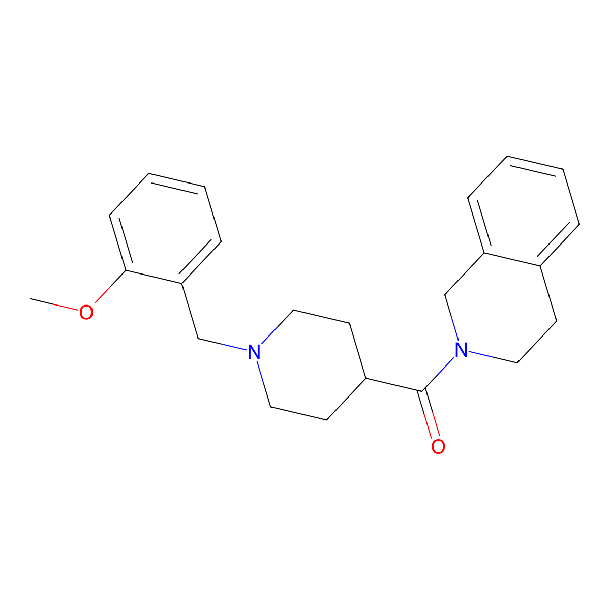 3,4-dihydroisoquinolin-2(1H)-yl[1-(2-methoxybenzyl)piperidin-4-yl]methanone molecular structure, CAS 429639-69-0