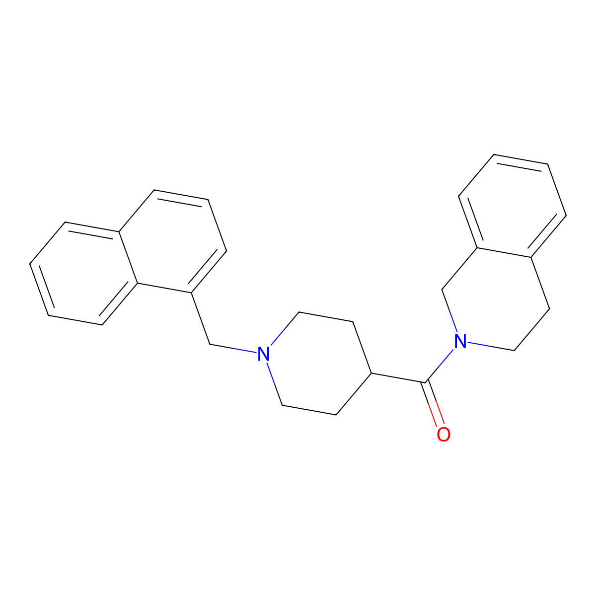 3,4-dihydroisoquinolin-2(1H)-yl[1-(naphthalen-1-ylmethyl)piperidin-4-yl]methanone molecular structure, CAS 429639-86-1