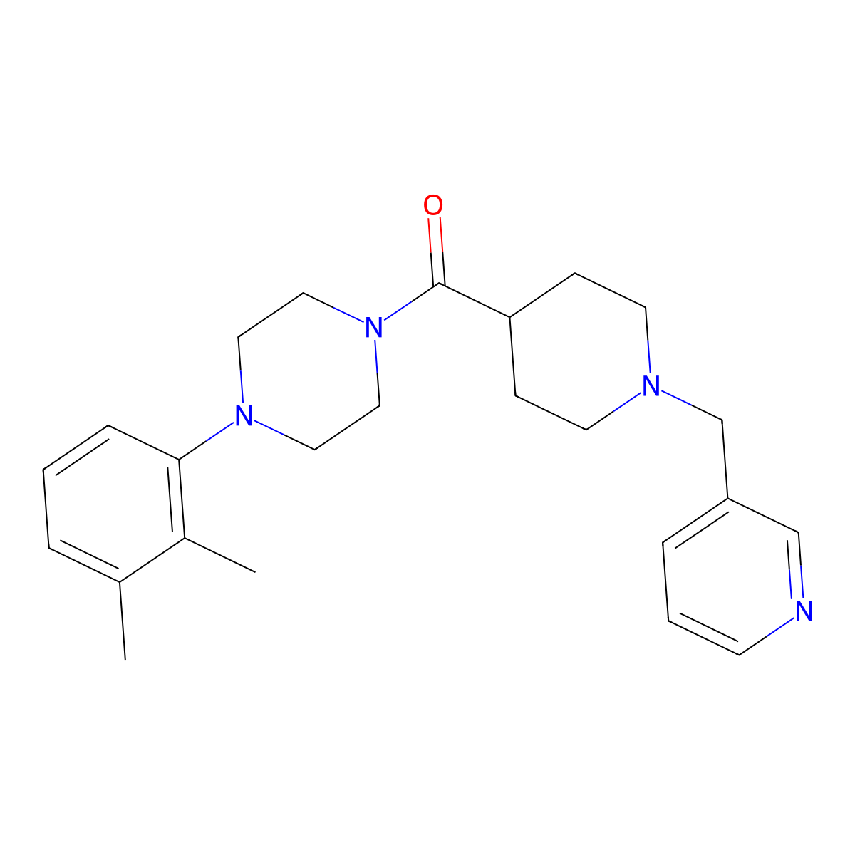 [4-(2,3-Dimethylphenyl)piperazin-1-yl][1-(pyridin-3-ylmethyl)piperidin-4-yl]methanone molecular structure, CAS 429640-04-0