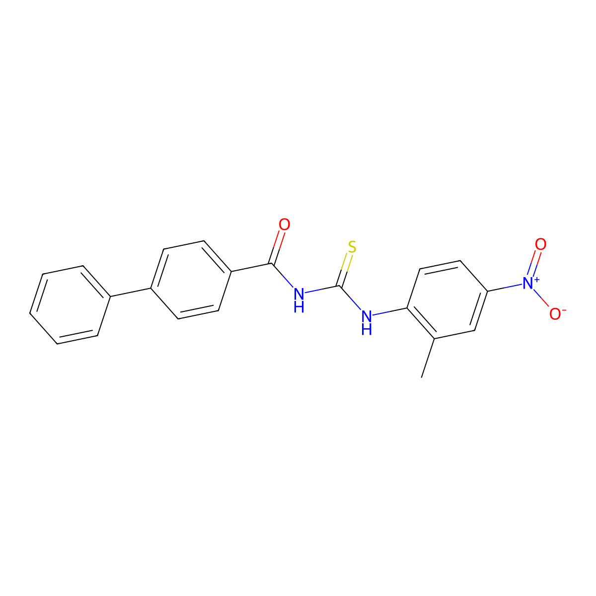 N-[(2-methyl-4-nitrophenyl)carbamothioyl]-4-phenylbenzamide molecular structure, CAS 429640-05-1