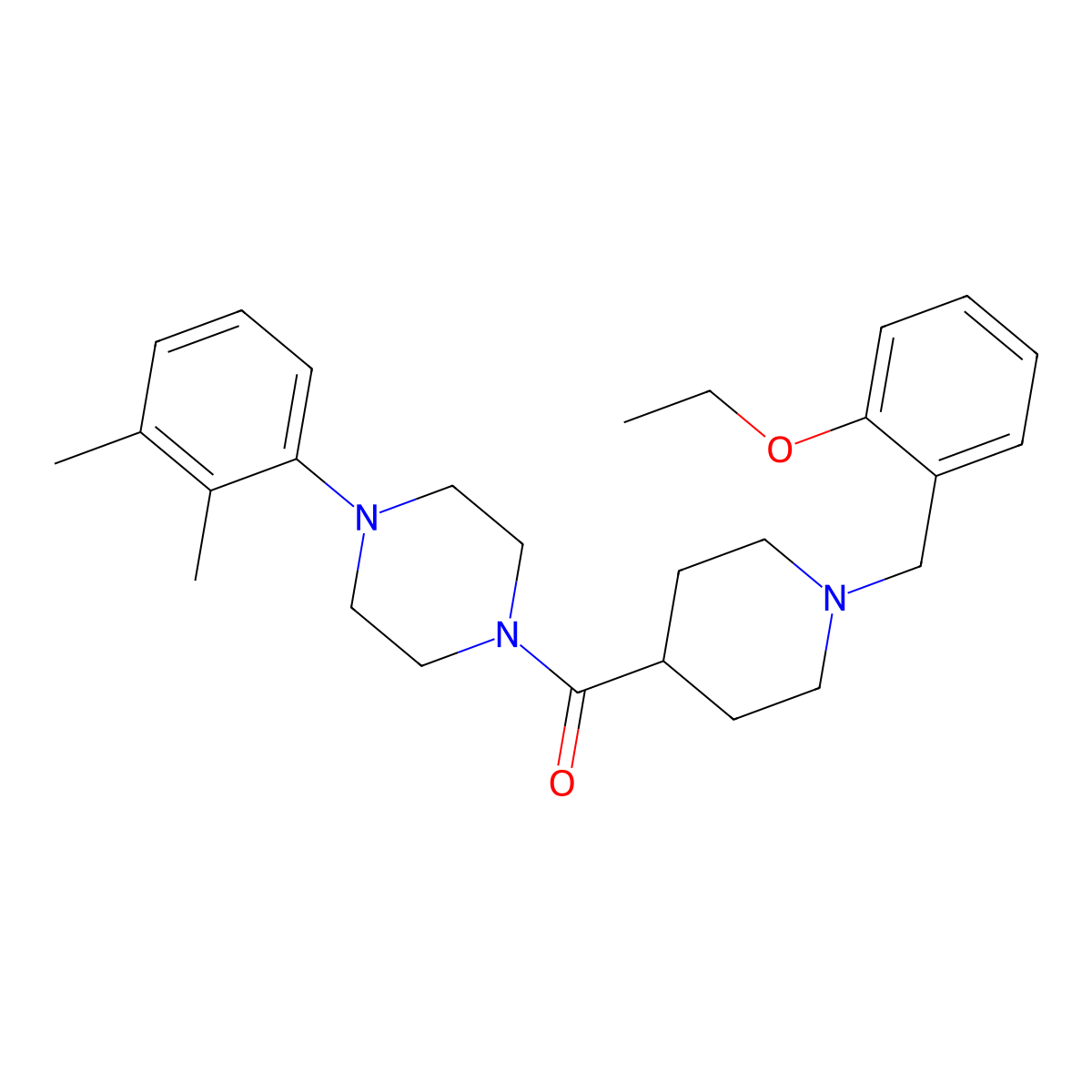 [4-(2,3-Dimethylphenyl)piperazin-1-yl][1-(2-ethoxybenzyl)piperidin-4-yl]methanone molecular structure, CAS 429640-29-9