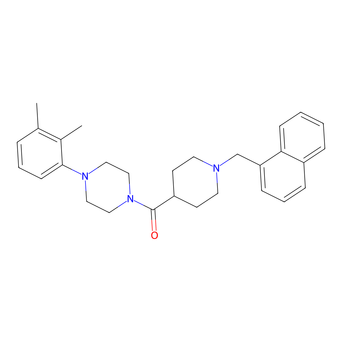 [4-(2,3-Dimethylphenyl)piperazin-1-yl][1-(naphthalen-1-ylmethyl)piperidin-4-yl]methanone molecular structure, CAS 429640-33-5
