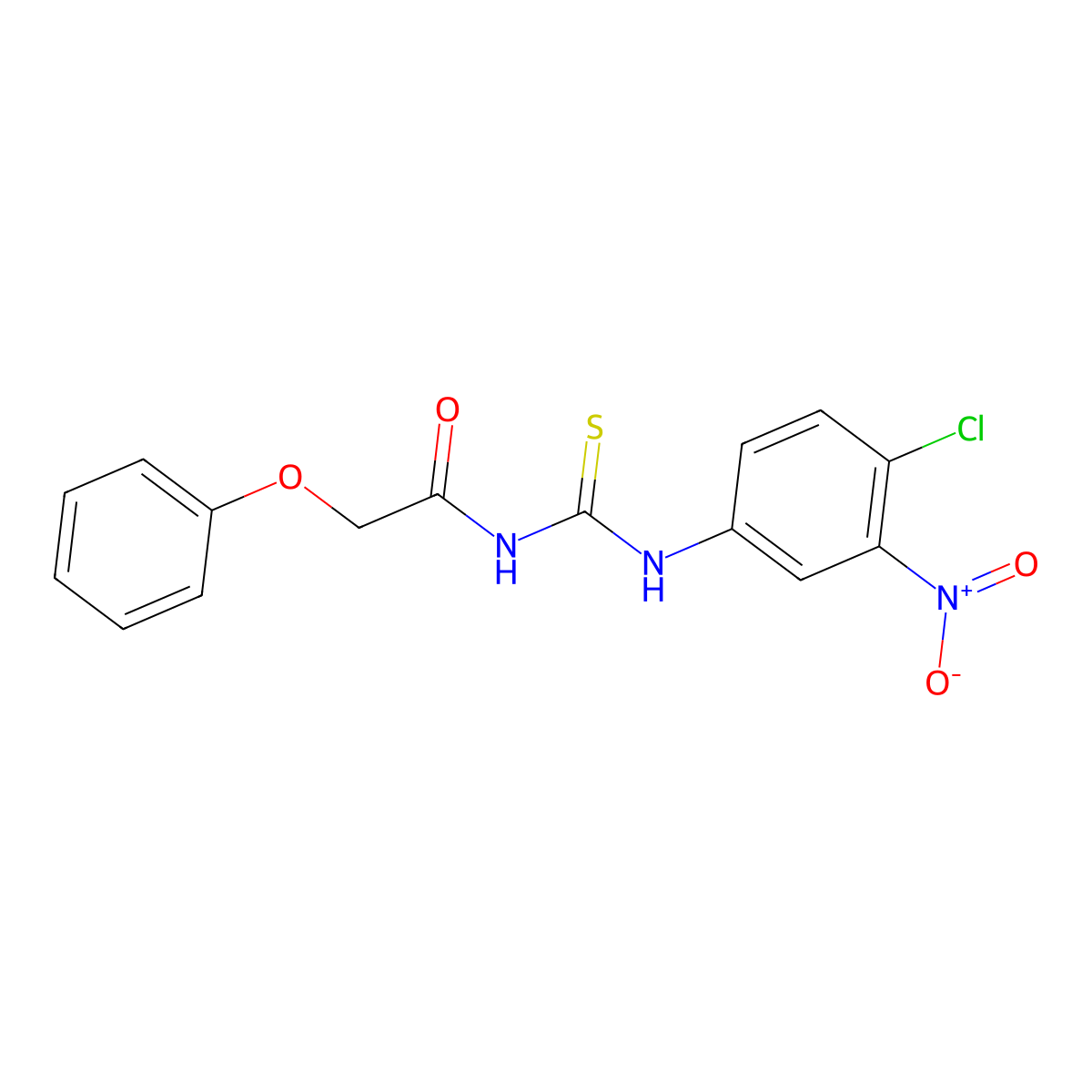 N-[(4-chloro-3-nitrophenyl)carbamothioyl]-2-phenoxyacetamide molecular structure, CAS 429641-22-5