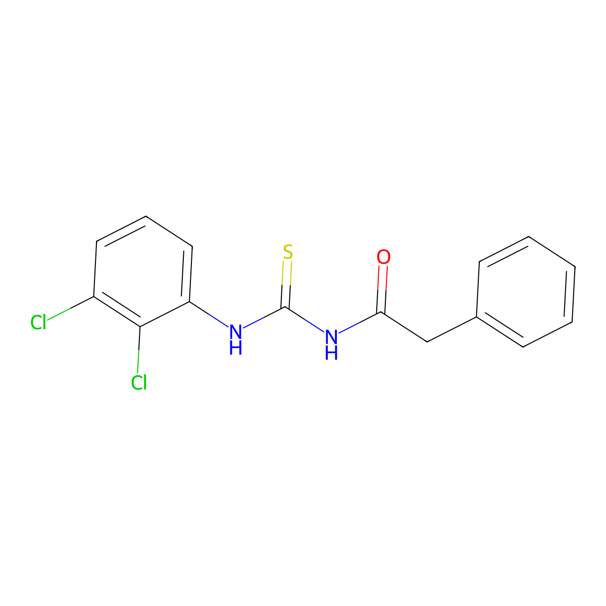 N-[(2,3-dichlorophenyl)carbamothioyl]-2-phenylacetamide molecular structure, CAS 429641-84-9