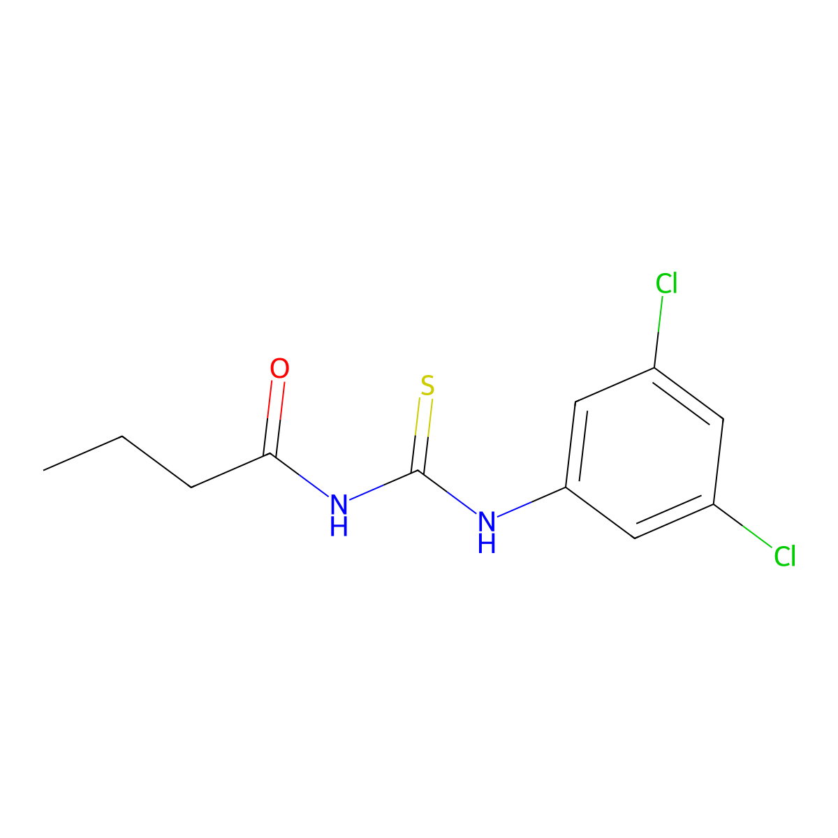 N-butyryl-N'-(3,5-dichlorophenyl)thiourea molecular structure, CAS 429642-29-5
